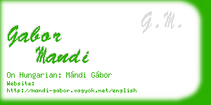 gabor mandi business card