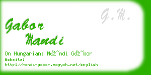 gabor mandi business card